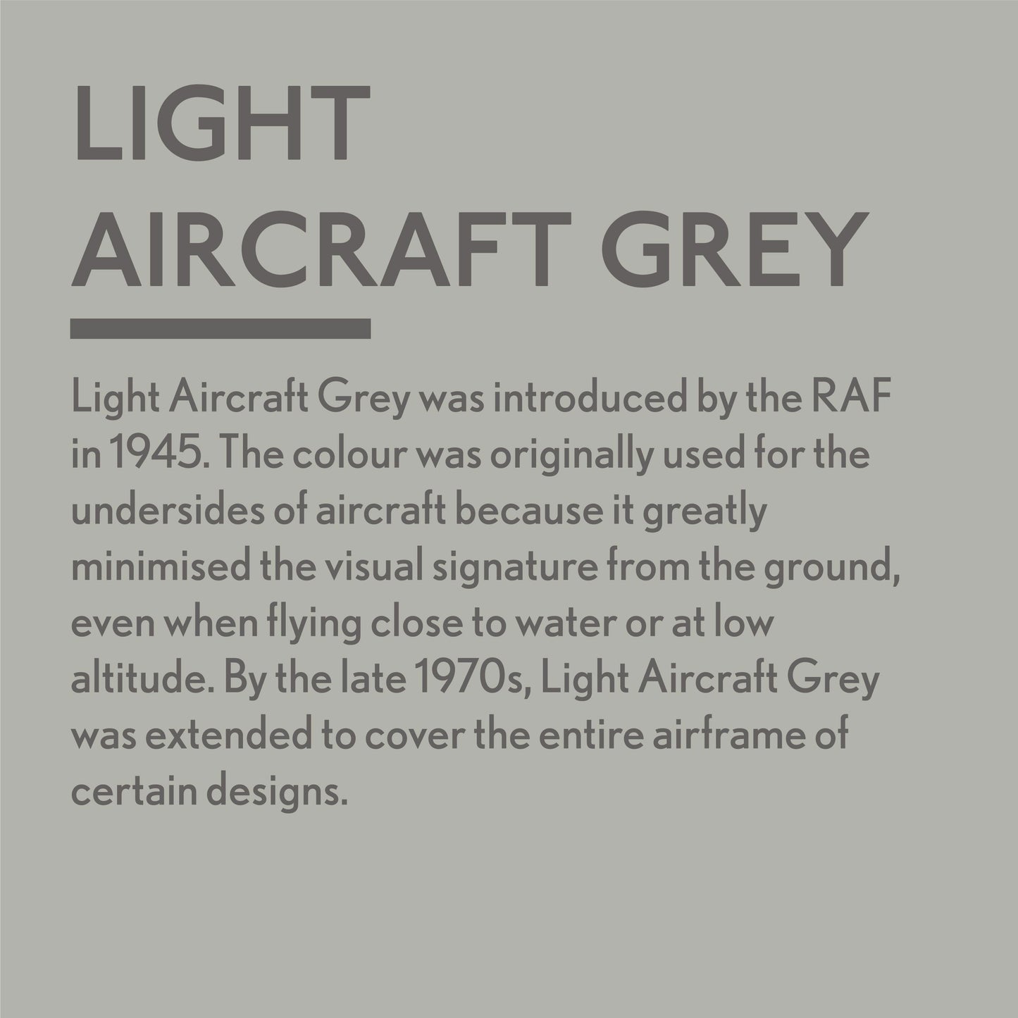 Light Aircraft Grey