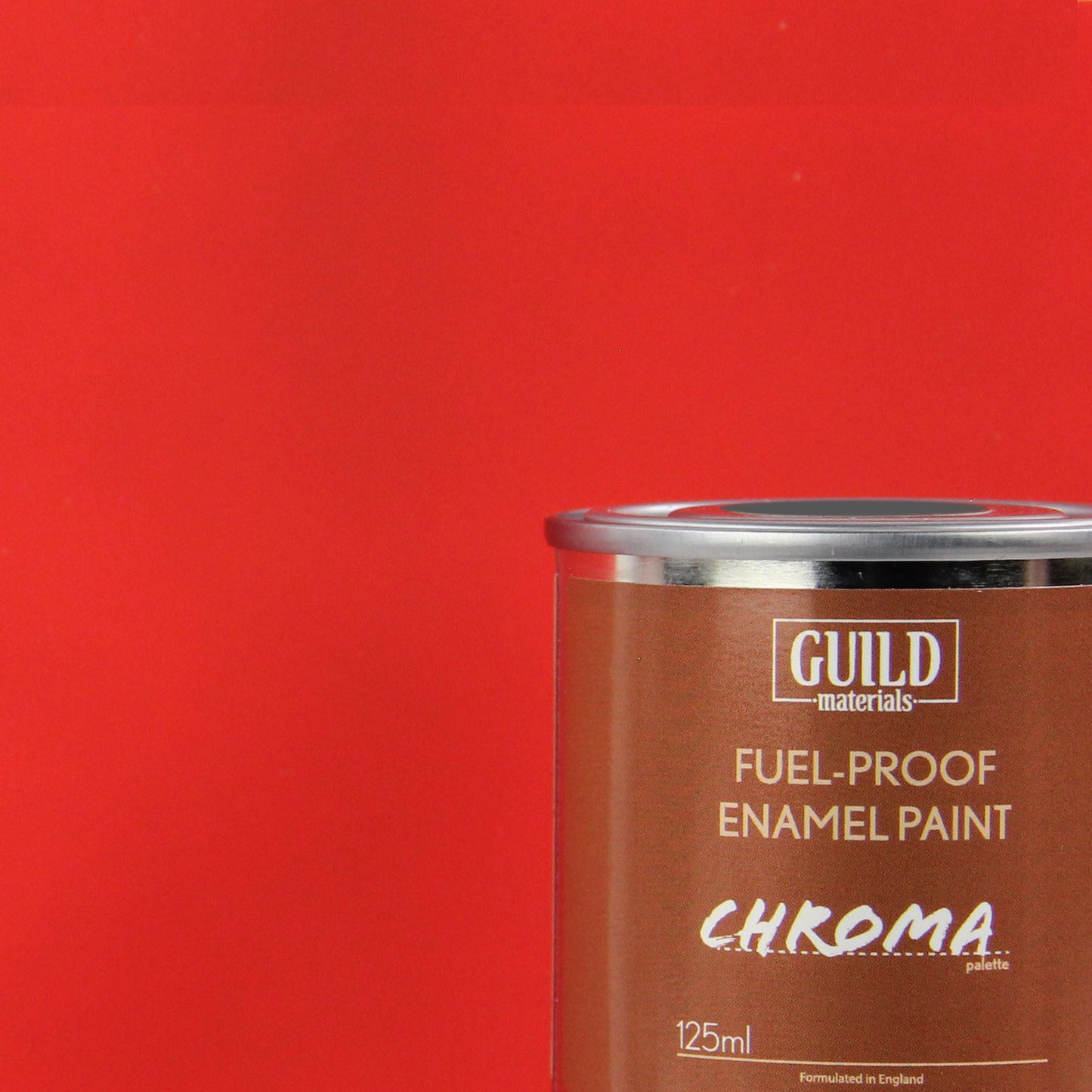 Chroma Enamel Fuelproof Paint Matt Red (125ml Tin)