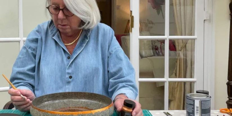 Gilded Ceramics: Botanical Art Meets Reverse Decoupage