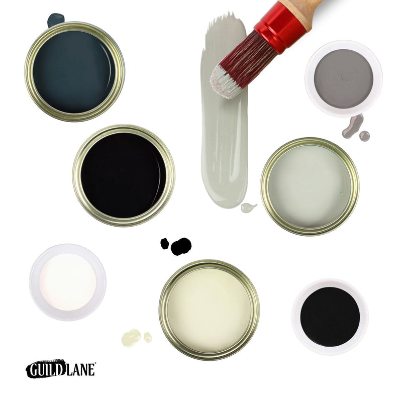 Top down collection of white, grey and black colours from Jubilee and Bleo