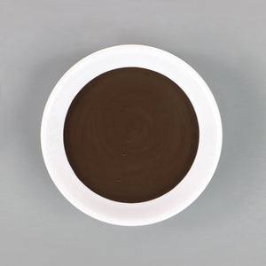
                      
                        Dish with Bleo dark chocolate paint poured in
                      
                    
