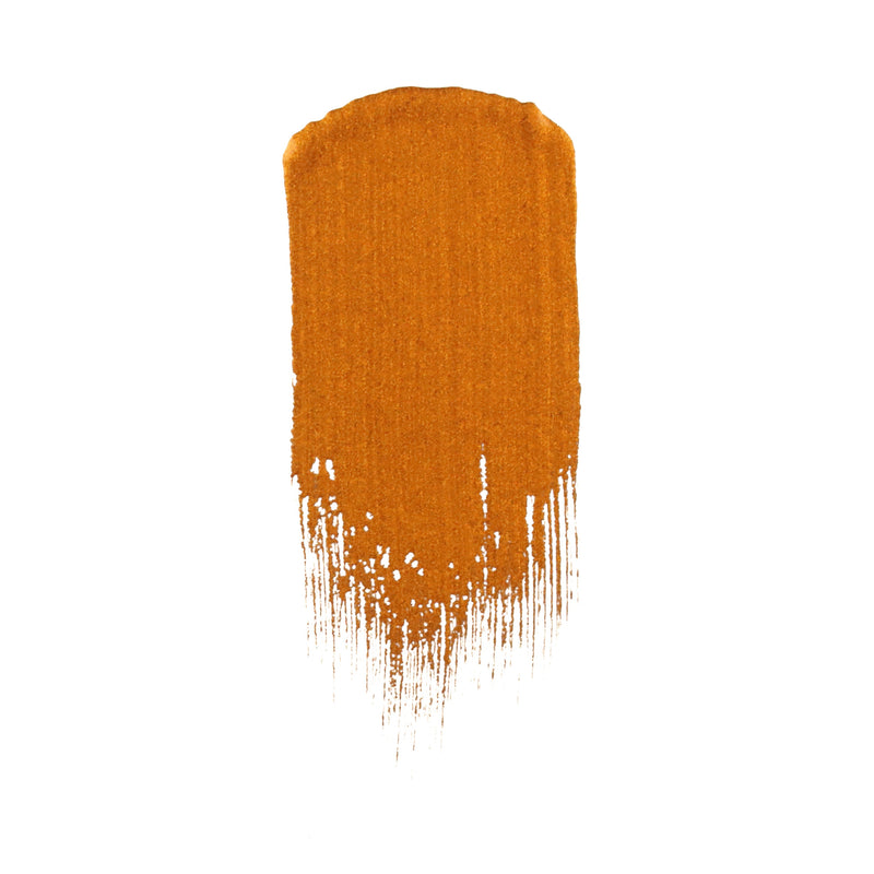 Burnt copper paint brush stroke swatch