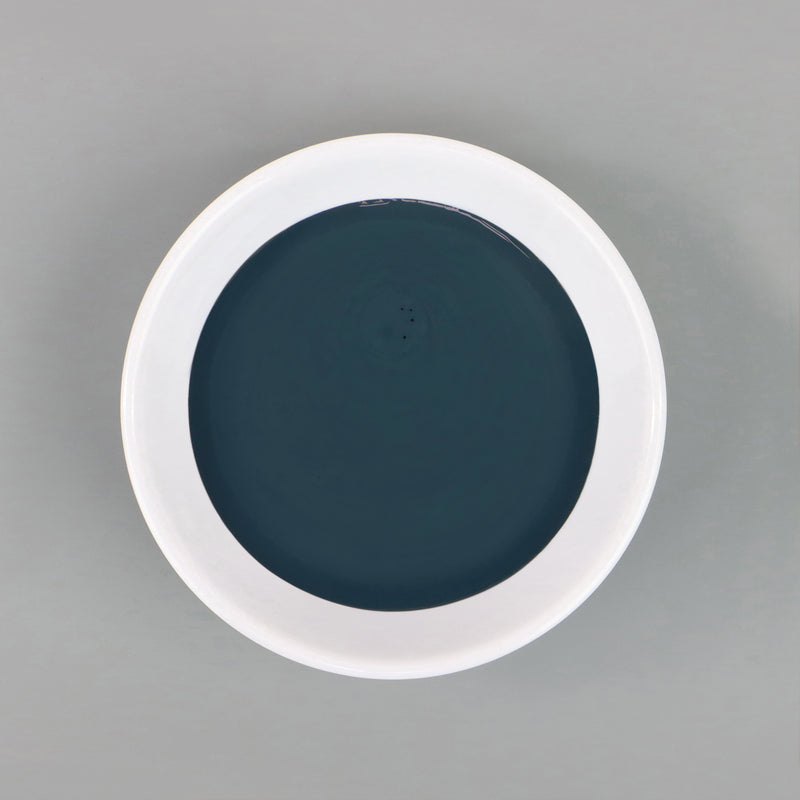 Dish with Bleo river blue paint poured in