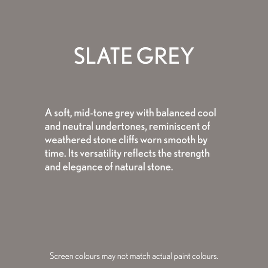 Colour card and description of bleo slate grey