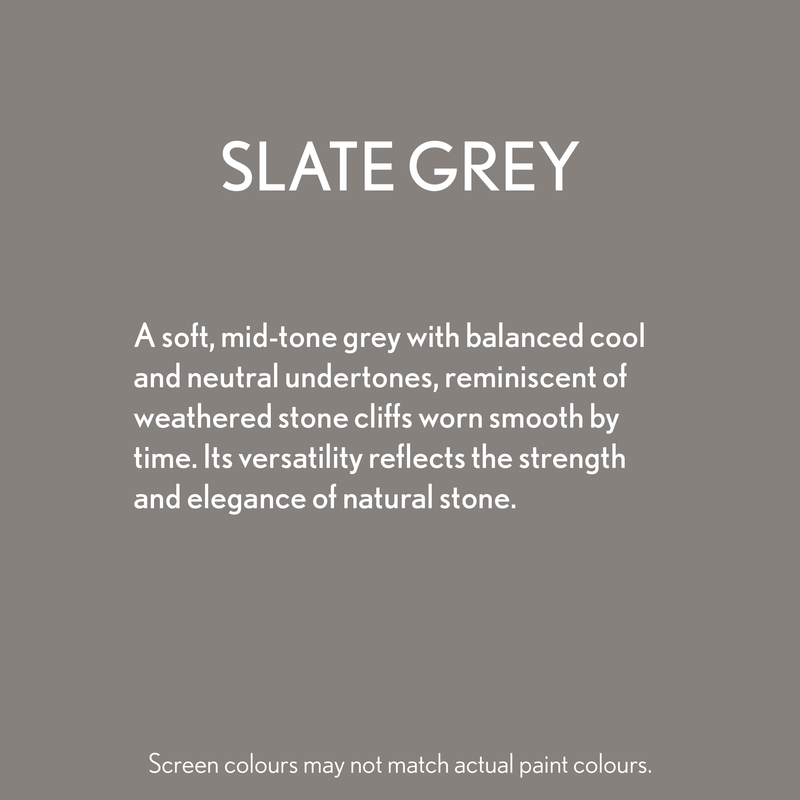 Colour card and description of bleo slate grey