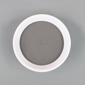 
                      
                        Dish with Bleo Slate Grey paint poured in
                      
                    