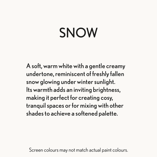 Colour description card in bleo snow colour