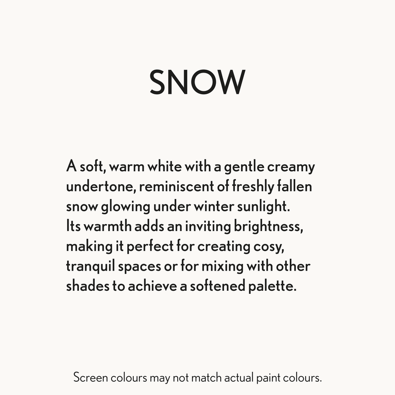 Colour description card in bleo snow colour