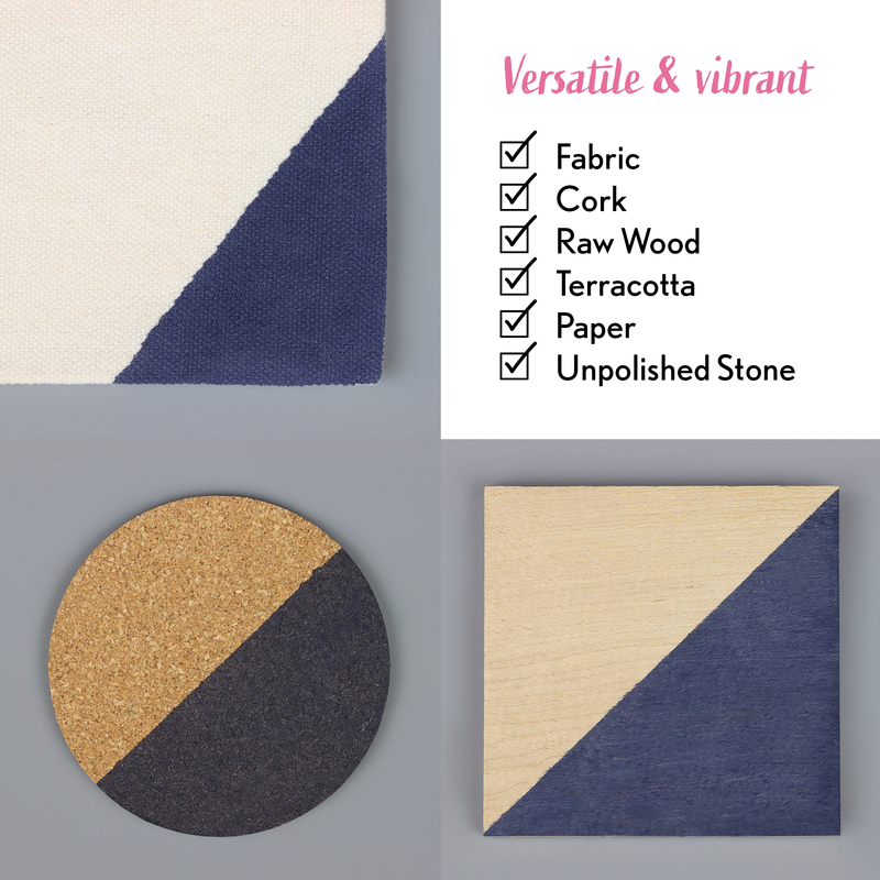 Textured materials with a check list on a gray background