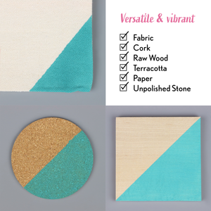
                      
                        Textured materials with geometric shapes and a list of versatile materials on a gray background.
                      
                    