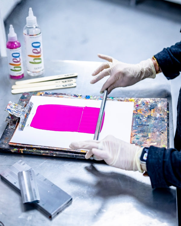 Bleo paint being made at the Guild Lane factory