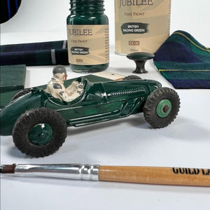 
                      
                        british racing green on toy car
                      
                    