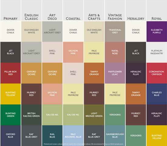 colour chart schemes
