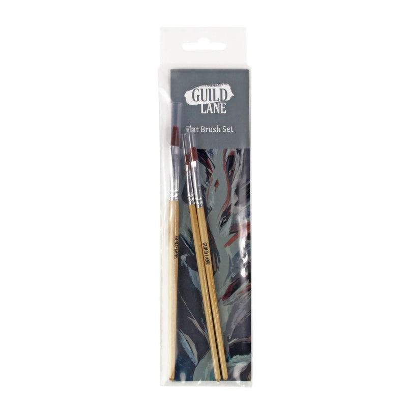 Set of brushes in packet on white background
