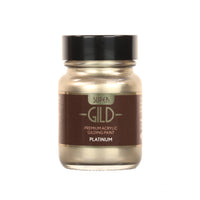 A jar of Super GILD Platinum premium acrylic gilding paint.