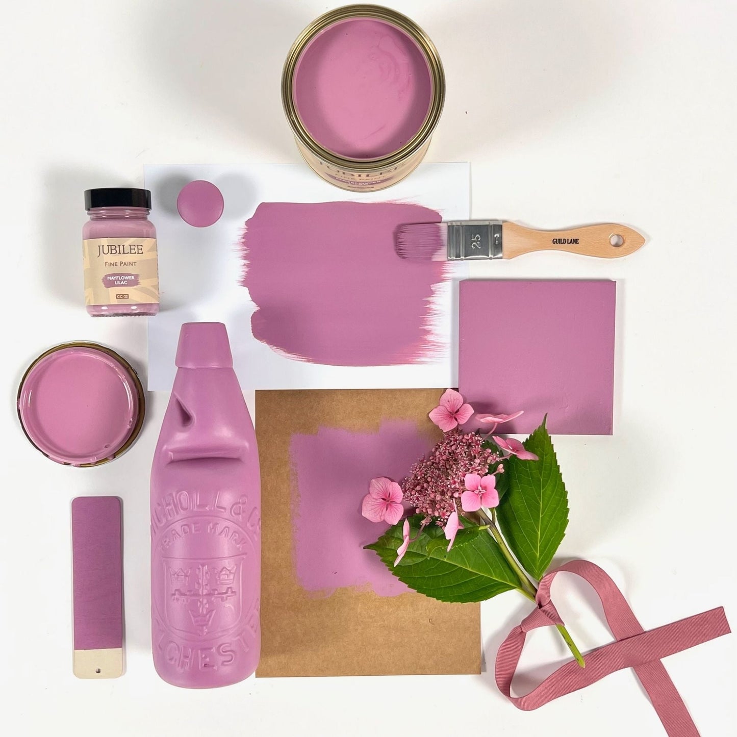 mayflower lilac flat lay