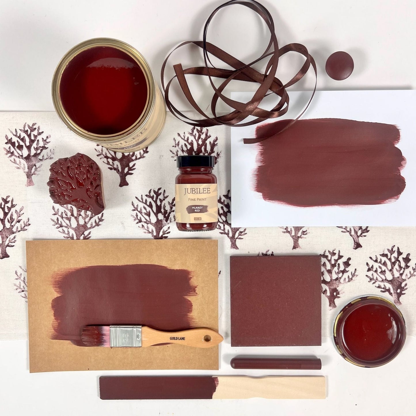 murrey red flatlay