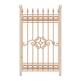 A run of outdoor railings