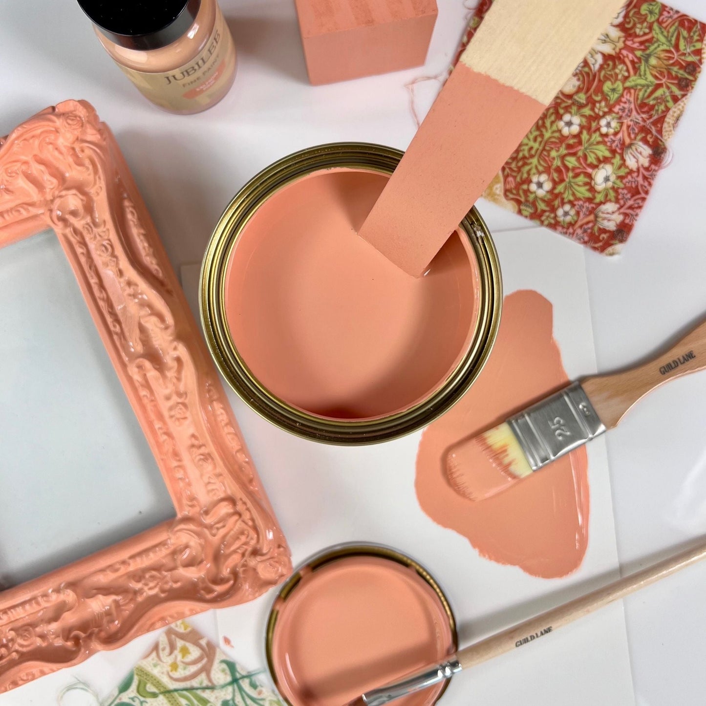 salmon pink flatlay