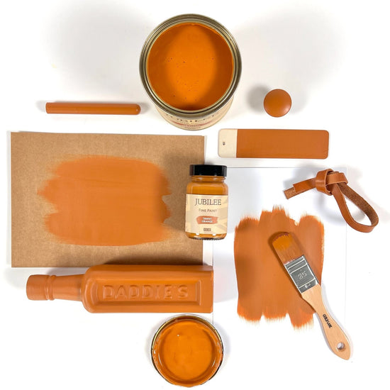 tawny orange flatlay