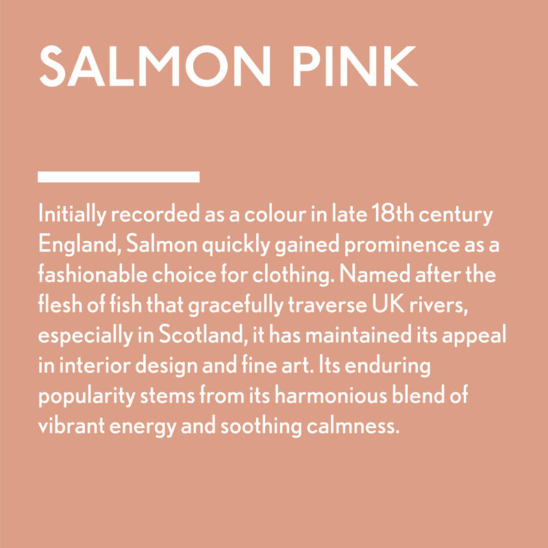 Salmon Pink Paint Colour Square with colour story