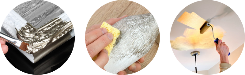 Super GILD applied with a brush, sponge and roller