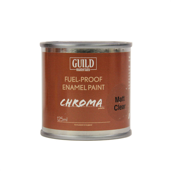 Chroma Enamel Fuelproof Paint Matt Clear (125ml Tin)