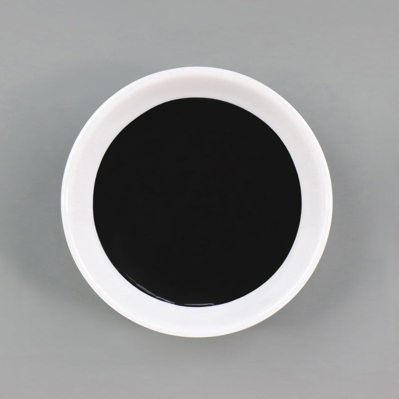 Dish with Bleo coal paint poured in