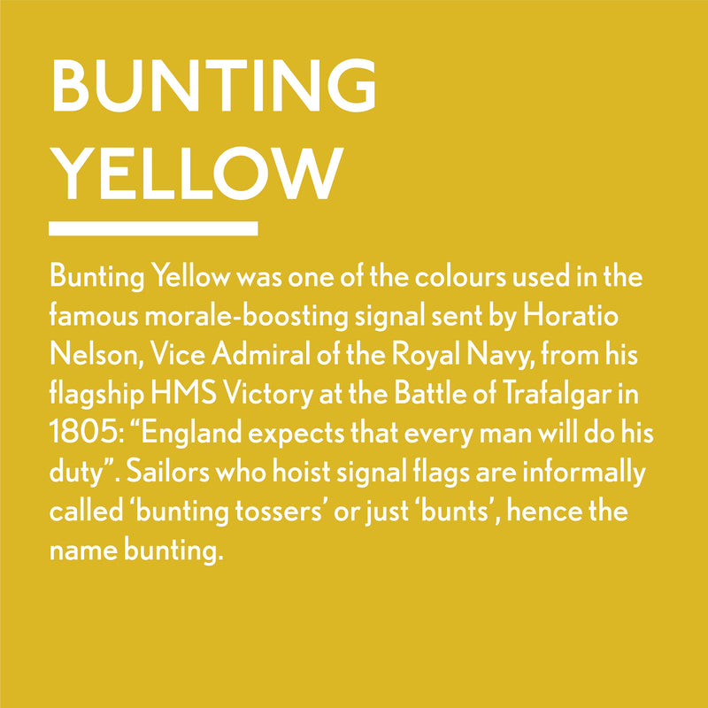 Bunting Yellow heritage explanation and story of the 1940s Jubilee voyage