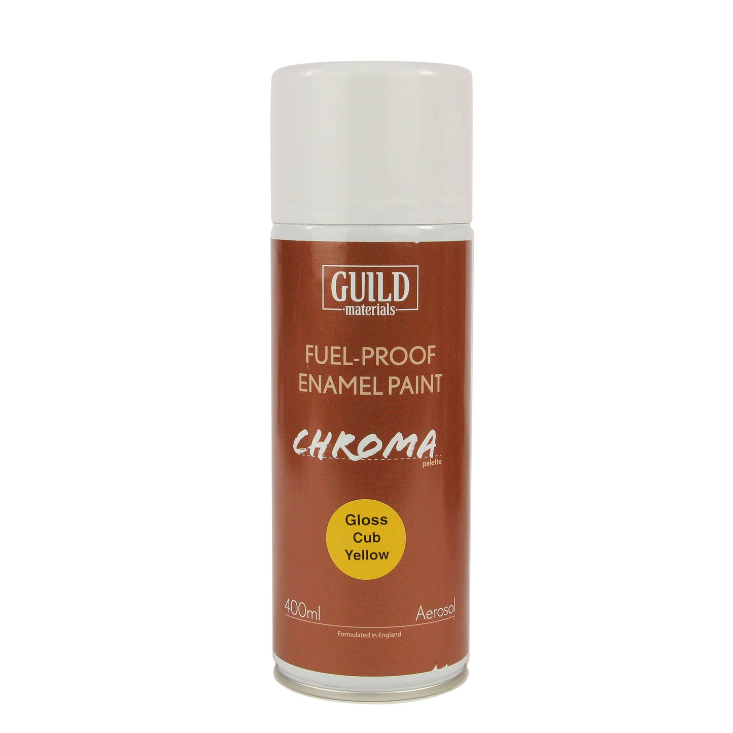 Chroma Enamel Fuelproof Paint Gloss Cub Yellow (400ml Aerosol)
