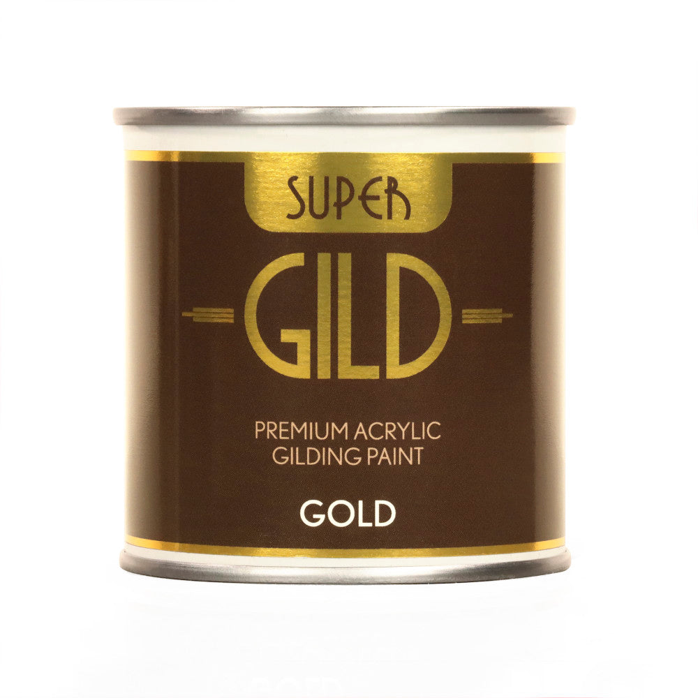 Super GILD Acrylic Gilding Enamel Paint, Gold (250ml Tin)