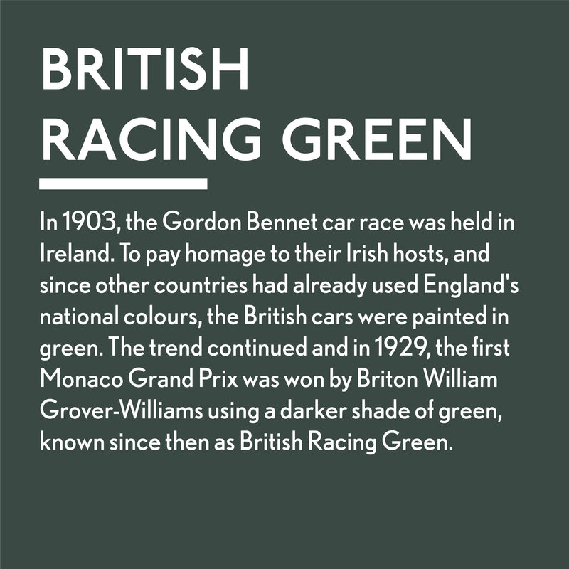Racing Green Paint Colour Square with colour story