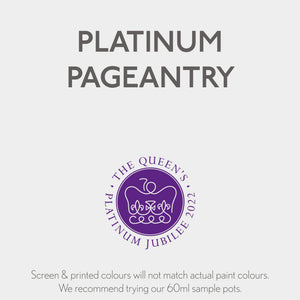 
                      
                        An image featuring the text 'PLATINUM PAGEANTRY' with a grey and purple colour scheme, referencing the Queen's Platinum Jubilee. It includes a circular emblem with floral elements and the jubilee date.
                      
                    
