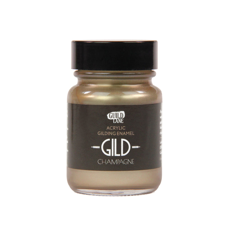 GILD Originals jar of Champagne metallic paint on a white background
