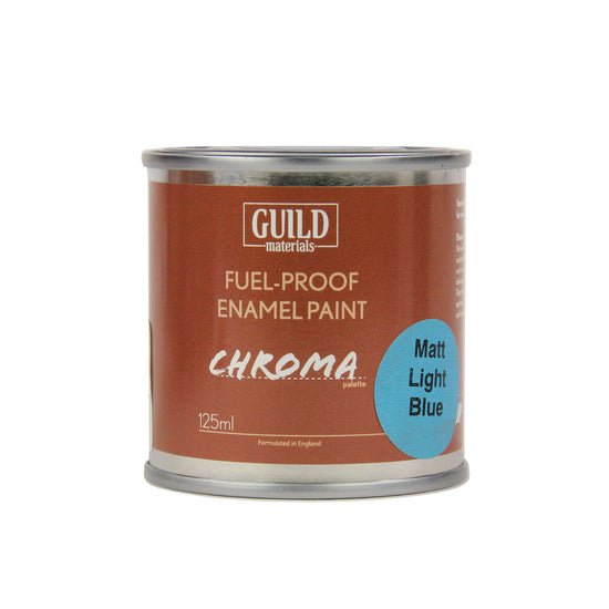 Chroma Enamel Fuelproof Paint Matt Light Blue (125ml Tin)