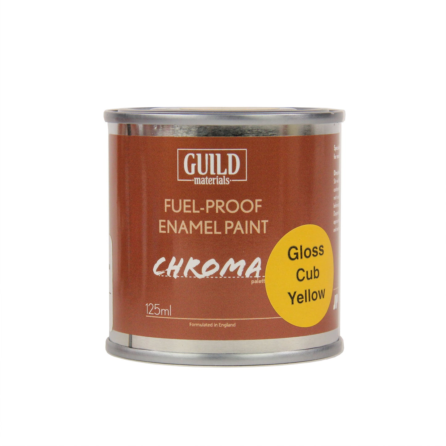 Chroma Enamel Fuelproof Paint Gloss Cub Yellow (125ml Tin)