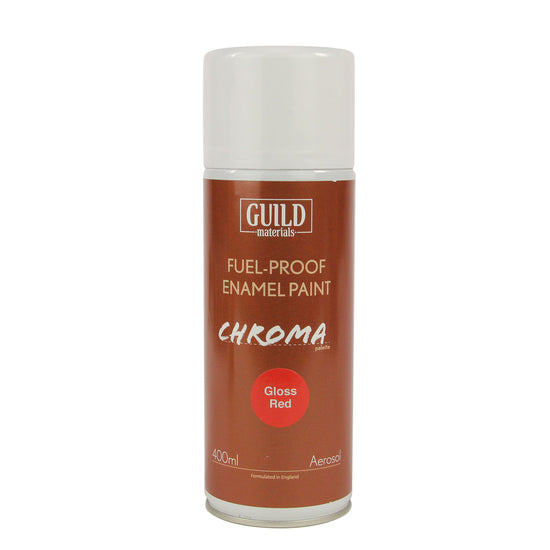 Chroma Enamel Fuelproof Paint Gloss Red (400ml Aerosol)