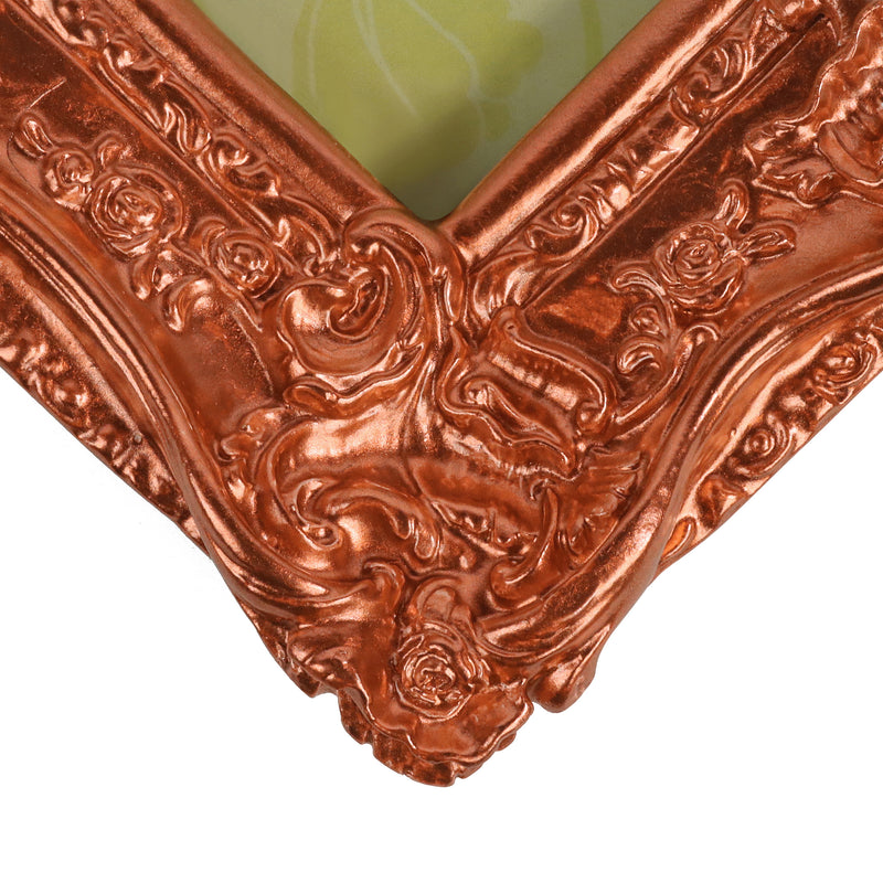 Copper painted metallic ornate picture frame 