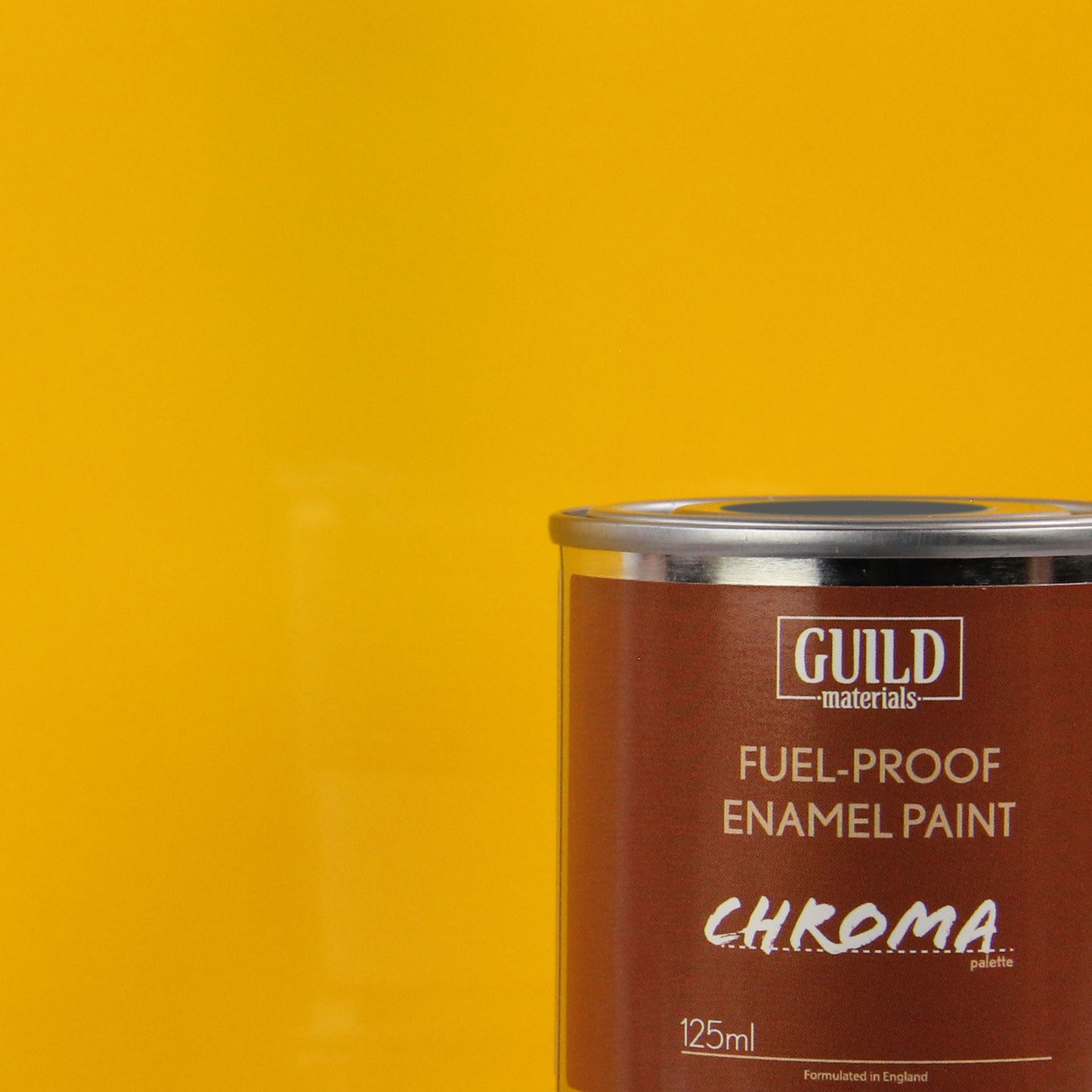 Chroma Enamel Fuelproof Paint Gloss Cub Yellow (125ml Tin)