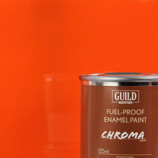 Chroma Enamel Fuelproof Paint Gloss Orange (125ml Tin)