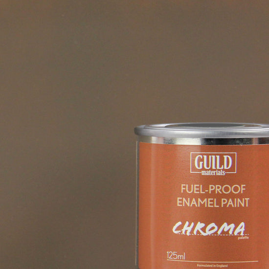 Load image into Gallery viewer, Chroma Enamel Fuelproof Paint Matt PC10 Dirty Brown (125ml Tin)
