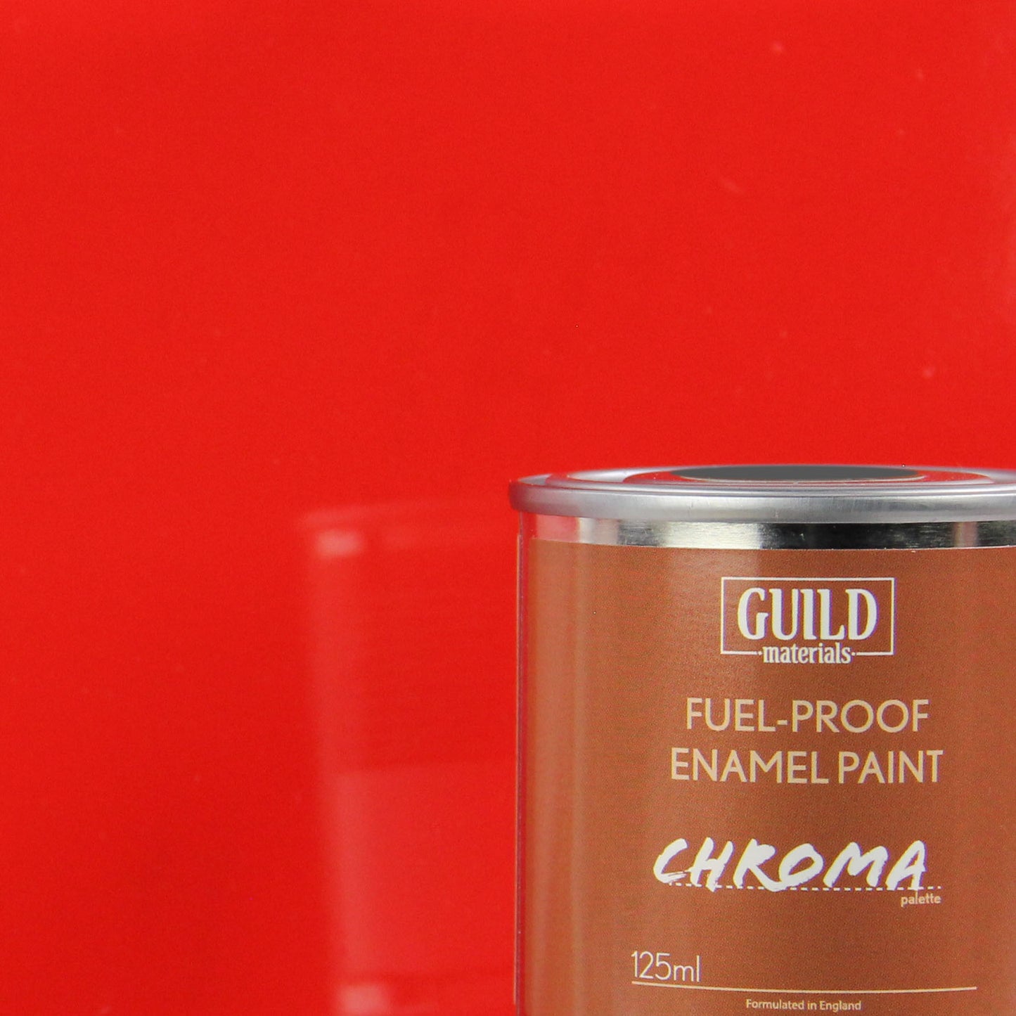 Chroma Enamel Fuelproof Paint Gloss Red (125ml Tin)